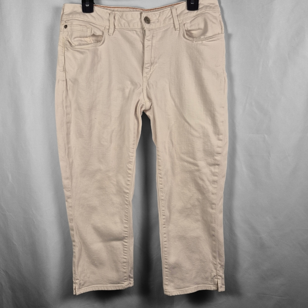 Eddie Bauer Curvy Crop Straight Jeans  Capri Size 10 Mid Rise‎